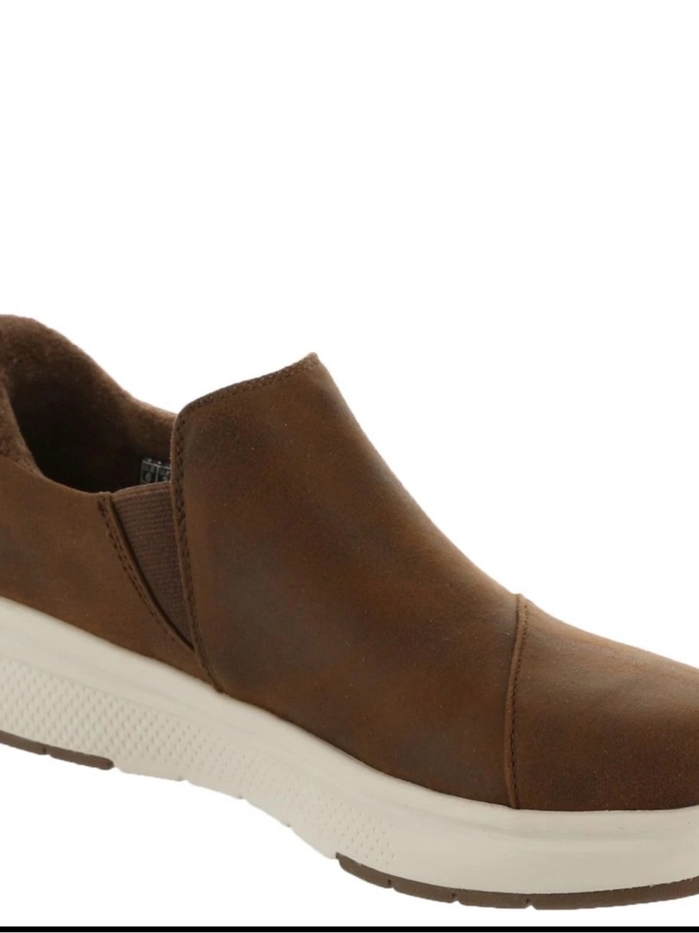 Skechers Tan Slip-On Loafer with Multicolor Striped Heel Panel - Picture 5 of 12